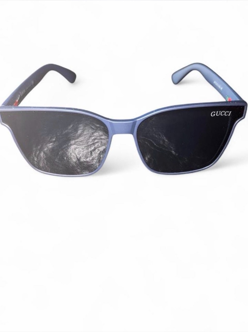 Gucci Blue Frame Black Lens Women's Sunglasses